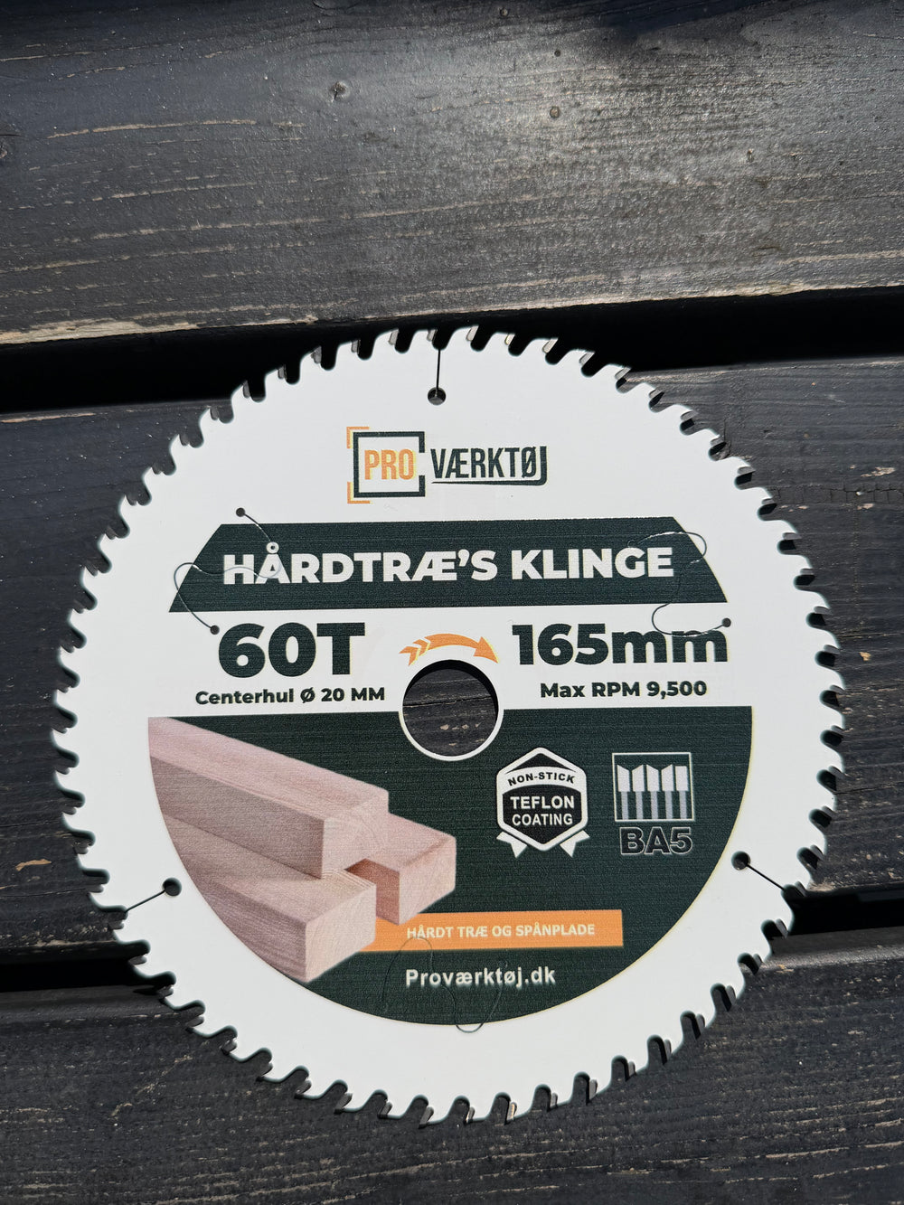 Rundsav 165mm - 60 tænder - ProVærktøj Design